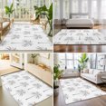 thumbnail image 4 of 5'x7' Area Rugs, Grey Palm Trees Indoor Outdoor Area Rug for Living Room Bedroom, Tropical Summer Beach Botanical Washable Bathroom Rugs Kitchen Floor Carpet Mats Home Decor Aesthetic, 4 of 8