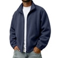 thumbnail image 2 of MYAOYI Mens Cozy Fleece Shacket Full Zip Lightweight Casual Layer Spring Fall Top, 2 of 8
