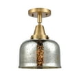 thumbnail image 2 of Innovations Lighting  Caden Bell - 1 Light 8" Flush Mount Silver Plated Mercury/Brushed Brass, 2 of 5