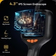 thumbnail image 2 of Endoscope Camera 8mm 1080p Hd Digital Endoscope Ip67 Endoscope Camera 4.3' Ips Waterproof Inspection Camera Endoscopic Sewer Camera With 8 Led Lights, 2 of 5