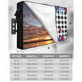 thumbnail image 2 of 4th of July Outdoor TV Cover 70 to 75 Inch Weatherproof, Blue Red Star Independence Day Black Plaid 600D Oxford TV Covers with Waterproof Zipper, Outside Flat TV Screen Protector Size 68"Wx42"Hx4.5"D, 2 of 7