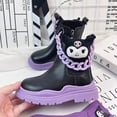 thumbnail image 5 of Botas de felpa de Anime Sanrios Kuromi Hello kittys para niños, botas Martin lindas, botas cortas de PU, zapatos de princesa de dibujos animados, moda Kawaii, 5 of 5