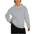 thumbnail image 7 of Kmdttou Women's Oversized Hoodies Fleece Sweatshirts Long Sleeve Fashion Fittness Long Sleeve Pullover Hoodie Fleece Warm Solid Color Tops Sweatshirts on Clearance!, 7 of 7