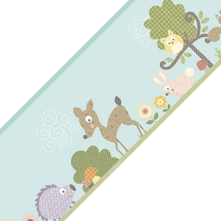 Room Mates Studio Designs Woodland Animals 15' x 9'' Wildlife Border Wallpaper