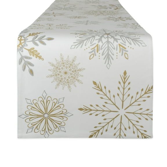 Snowflake Sparkle Printed Table Runner 14x108