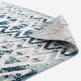 thumbnail image 5 of Modway Reflect 94.5" Tamako Diamond Chevron Moroccan Trellis Rug in Ivory/Blue, 5 of 9