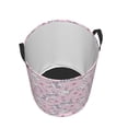 thumbnail image 3 of Daiia Cute Rabbit Flower Round Laundry Basket with Handles Thickened Waterproof Circular hamper,Dirty Clothes Storage Basket for Bedroom,Bathroom,College Dorm-Small, 3 of 8
