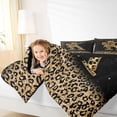 thumbnail image 3 of Erosebridal Chic Cheetah Print Twin Bedding Sets, Personalized Initial K Bedding Comforter Set, Black Brown, Black Reversible 7 Pieces, 3 of 6