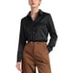 thumbnail image 1 of CAMISA DE OFICINA CHIC PARA MUJERES INSPIRADA EN V CON BOTONES DE MANGA LARGA BLUSA DE CHIFFON TALLA XL NEGRA, 1 of 6