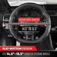 thumbnail image 5 of Motor Trend Redline Flat Bottom Steering Wheel Cover (14.5" - 15.5") - Black, 5 of 10