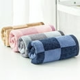 thumbnail image 5 of Unique Bargains Bathroom Checkered Decorative Hand Towel Set 14" x 28" Dark Blue 4-Piece, 5 of 5