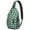 Green Christmas Tree, variant on Sling Backpack,Green Christmas Tree and Snowflake Pattern Sling Bag with Water Bottle Holder,Waterproof Sling Bag for Men/Women with Headphone Jack for Hiking,Travel