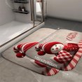 thumbnail image 2 of 1pc Snowman with Christmas Heart Absorbent Non-Slip Bathroom Thickened Flannel Rug Decor,Soft,Quick Drying,Suitable For Indoor/outdoor Use,Bathrooms,Bedrooms,Kitchens,Terrace,Laundry Rooms,16"x24", 2 of 9