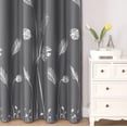 thumbnail image 2 of Cortinas térmicas Estelar Textiler con estampado de palmeras plateadas 107 x 183 cm, 2 of 9