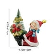 thumbnail image 3 of ToyKingdee Christmas Figurines, Resin Christmas Figurines, Tabletop Christmas Decorations Indoor, Vintage Christmas Table Top Decor for Bedroom, Study, Home Decoration, or Living, 3 of 6