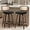 Black, variant on Natural Rattan Bar Stools Set of 2,Upholstered PU Leather Counter Height Barstools with Back and Bent Wood Legs,360°Swivel,Mid-Century Modern Bar Stool for Kitchen Island Dining Room and Bar(Green)