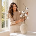 thumbnail image 4 of White Velvet Pumpkin Branch Picks, Artificial Fake Berry Pumpkin Sprigs, Minimalist Decorative Twigs for Fall Thanksgiving, Halloween, Farmhouse Home Border & Vase Decor (24.41*1.97in), 4 of 7