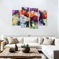thumbnail image 3 of Elephant Stock Birthday Celebration Wall Art - Horizontal Multi Panel Canvas - Living Room Wall Decor - Floral And Botanical Multi Panel - Purple And Red Decor By Jeanette Vertentes - 75" x 48", 3 of 8