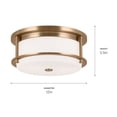 thumbnail image 3 of Kichler 52595 Brit 2 Light 12" Wide Flush Mount Drum Ceiling Fixture - Bronze, 3 of 3