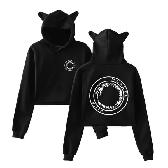 Canserbero Vida Muerte Cat Ear Hoodie Casual Pullover Unique Bear Ear Sweatshirt