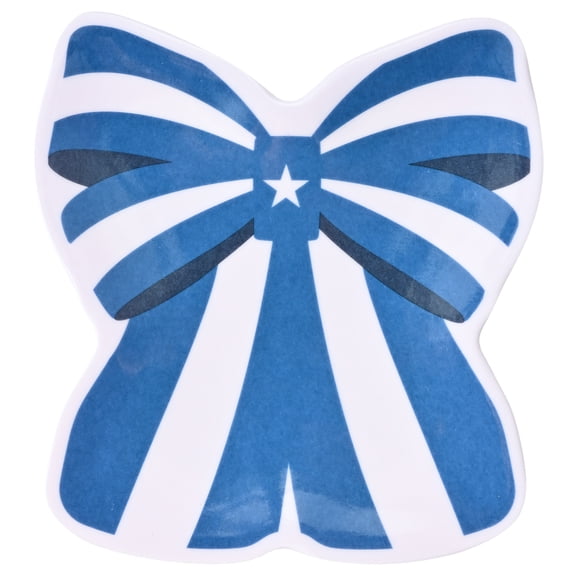 Cook with Color Bow-Shaped Patriotic Melamine Spoon Rest and Drip Catcher