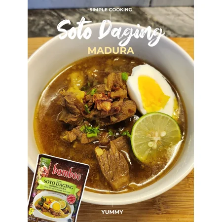 牛すじ煮込み インドネシア料理 バリ スープ (bamboe)インドネシア料理 ジャワ風スープの素 SOTO MADURA 料理の素