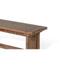 thumbnail image 3 of Yael Side Dining Bench- Plank Seat- Light Brown Mahogany Wood 48 Inch, 3 of 6
