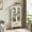 Antique White, variant on Noble House Timothy Lighted Glass Curio Cabinet with Drawer, Adjustable Shelves Display Case Sideboard, Light Oak