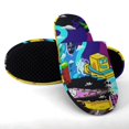 thumbnail image 3 of Mens Cozy Slippers Geometry Dash Warm Soft Plush Slipper Slip-on House Shoes for Home Indoor Outdoor, 3 of 8