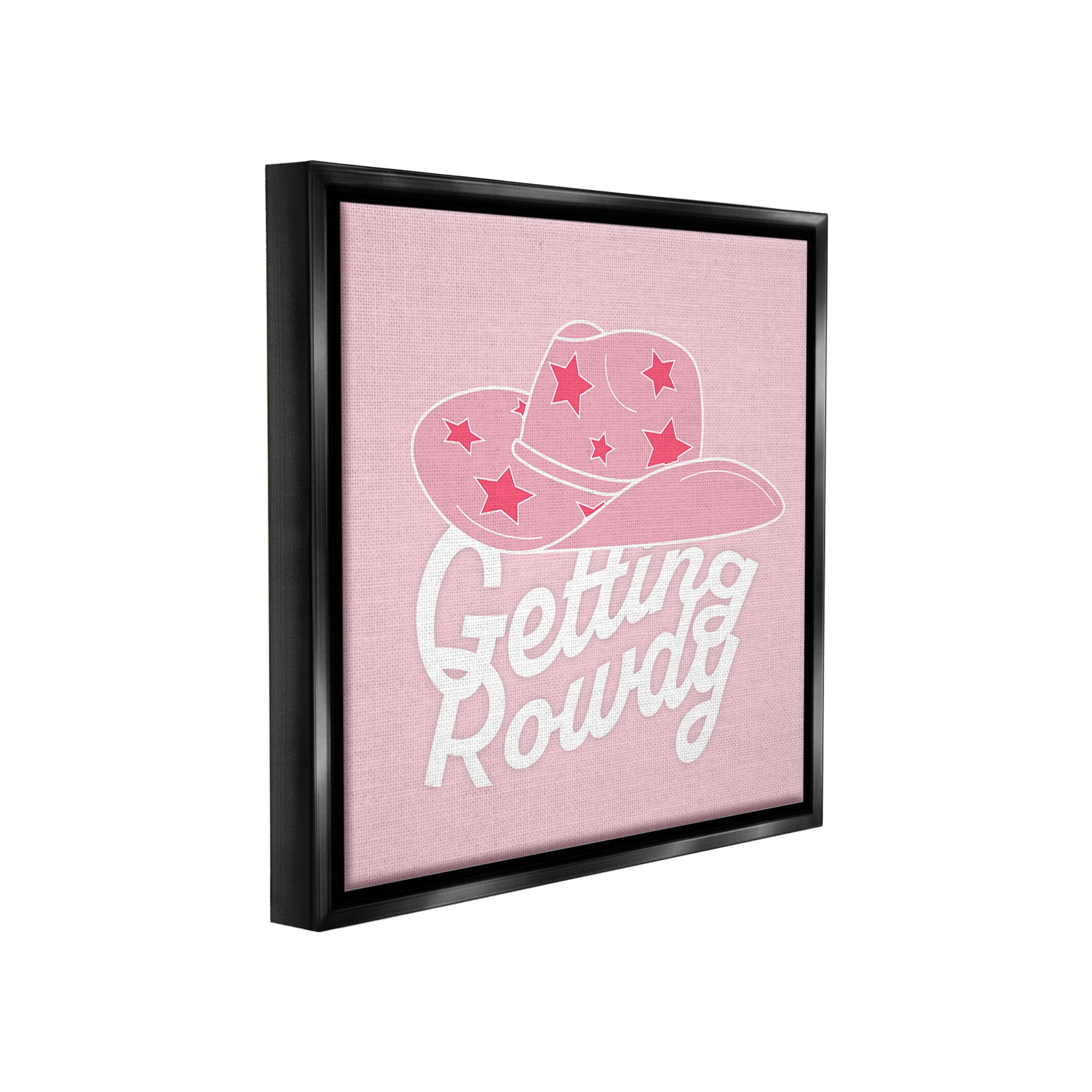 Stupell Industries Country Getting Rowdy Beauty & Fashion Painting Black Floater Framed Canvas Art Print Wall Art, 18 x 18