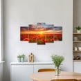 thumbnail image 4 of ZHONGYUTONG Red Poppies Canvas Wall Art 5 Pieces Poppy Field Painting Prints Landscape Picture (8"x14"x2pcs 8"x18"x2pcs 8"x22"x1pcs), 4 of 6