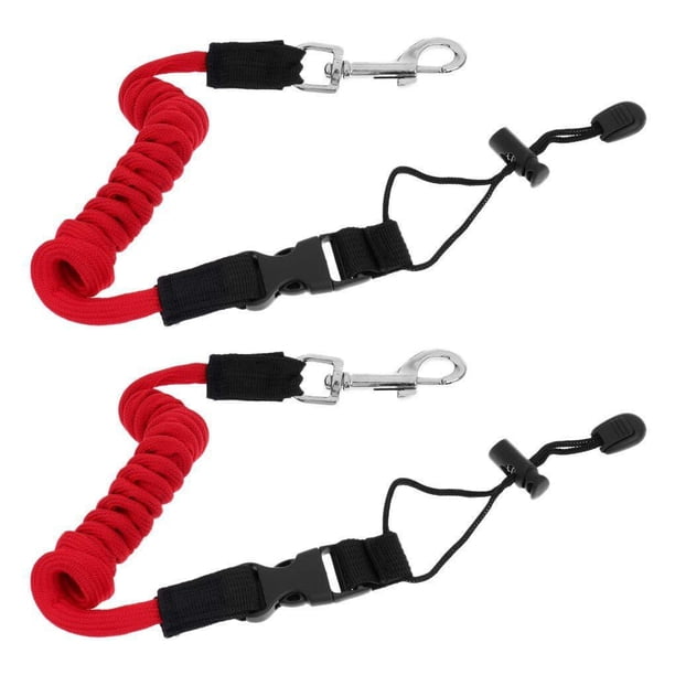 Speravity 2 piezas Kayak Paddle Leash Lanyard Cuerda anticaída Bombillas para automóviles rojo Speravity VI014543-01