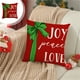 thumbnail image 1 of Christmas Pillow Cover Snowflake Letter Bow Throw Pillow Cover Home Pillowcase Size 17.7 X17.7 Inches, 1 of 6