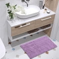 thumbnail image 2 of Chenille Bathroom Rugs Mat 24"x17", Non-Slip Bath Mat for Bathroom Floor & BathTub, Washable Soft Shower Shag Bath Rugs, Durable Fluffy Thick Water Absorbent Microfiber Shower Mat, Purple, 2 of 6
