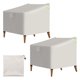 thumbnail image 1 of Cubiertas de sillas de exterior Uxcell 43" W x 42" D x 42" H, grandes, impermeables, para muebles de patio, cubiertas para sillas apilables, paquete de 2 en color beige, 1 of 1