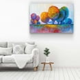 thumbnail image 5 of Startonight Canvas Wall Art Abstract Rainbow Trees Painting Red Blue Golden Framed 32" x 48", 5 of 6