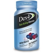 Dex4 Wild Berry Glucose Tablets 50ct Bottle