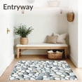 thumbnail image 3 of ODIKA 4'x6' Machine Washable Non-Slip Area Rug, Abstract Pebble Mosaic with Stone Like Forms and Muted Grey Overlays High Traffic Rug, Gray, 102488, 3 of 7
