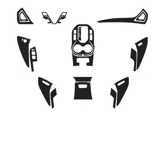 IRNUDENY Car Interior Sticker Windows Contol Decal Inner Door Gear Panel Film Compatible for Hyundai Santa Fe IX45 DM 2013-2018 Auto Accessory