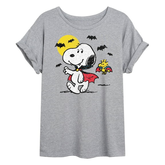 Peanuts - Vampire Snoopy Woodstock - Women's Oversized T-Shirt