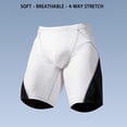 thumbnail image 6 of BRANROY Men's Swim Training Compression Shorts - Lightweight Color-Block Quick-Dry Athletic Shorts for Men,Gym Shorts and Running Shorts,White,M, 6 of 8