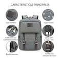thumbnail image 3 of Mochila Urban VIMI Retro Para Laptop Tabletas Escolares Multiusos Gris, 3 of 8