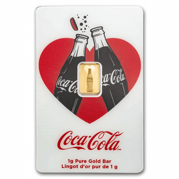 2026 Pamp Coca-Cola Valentine's Love 1 Gram Goid Bar