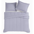 thumbnail image 4 of Brooklyn Loom Solid 100% Cotton Percale Lavender 3-Piece Full/Queen Comforter Set, Solid Casual themed, Adult Bedding, OEKO-TEX Certified, 4 of 9