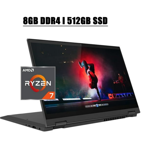 Lenovo Flex 5 2 in 1 Premium Laptop I 14" FHD IPS Touchscreen Display I AMD Hexa-Core Ryzen 7 4700U I 8GB DDR4 512GB SSD I Dolby Fingerprint Reader Backlit Keyboard Webcam Win 10