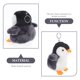 thumbnail image 2 of FELTECHELECTR Llavero de moda para bolso, decoración colgante, novedoso llavero de pingüino de peluche de dibujos animados, colgante de animal de peluche, 2 of 3