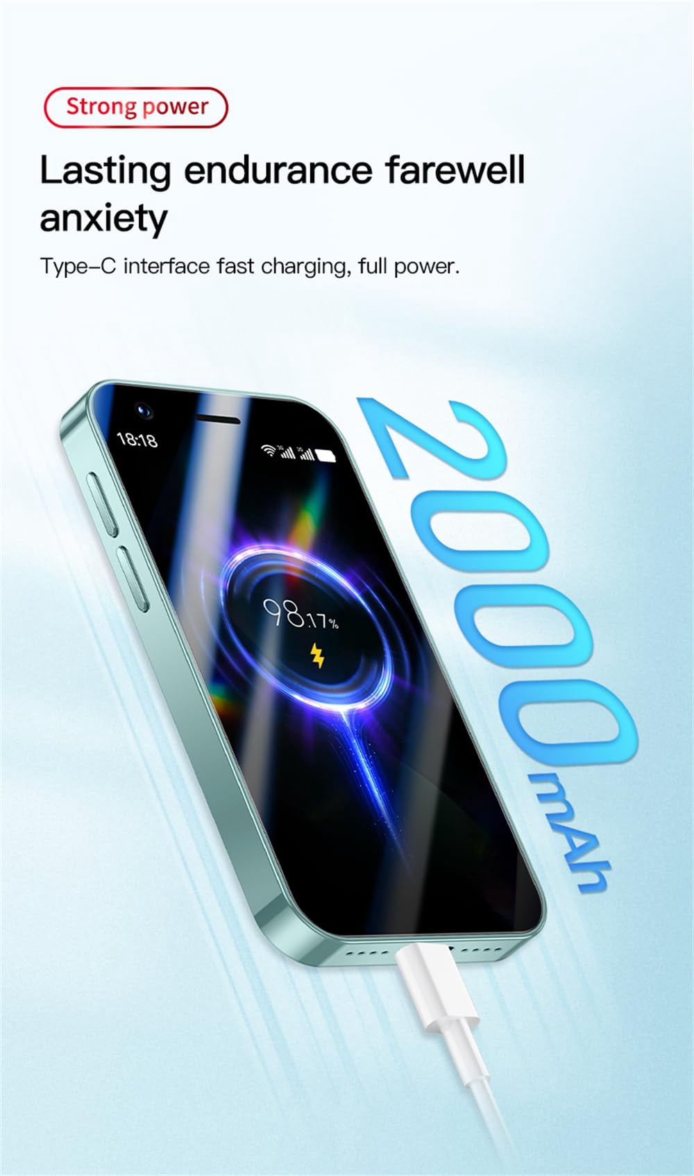 Mini Smartphone for Kids SOYES F8 Pro Max 3G Unlocked 3'' Small Size Mobile Phone 2000mAh 1GB 16GB Android 8.1 WiFi MP3 MP4 Bluetooth Novel Student Cellphone Gift
