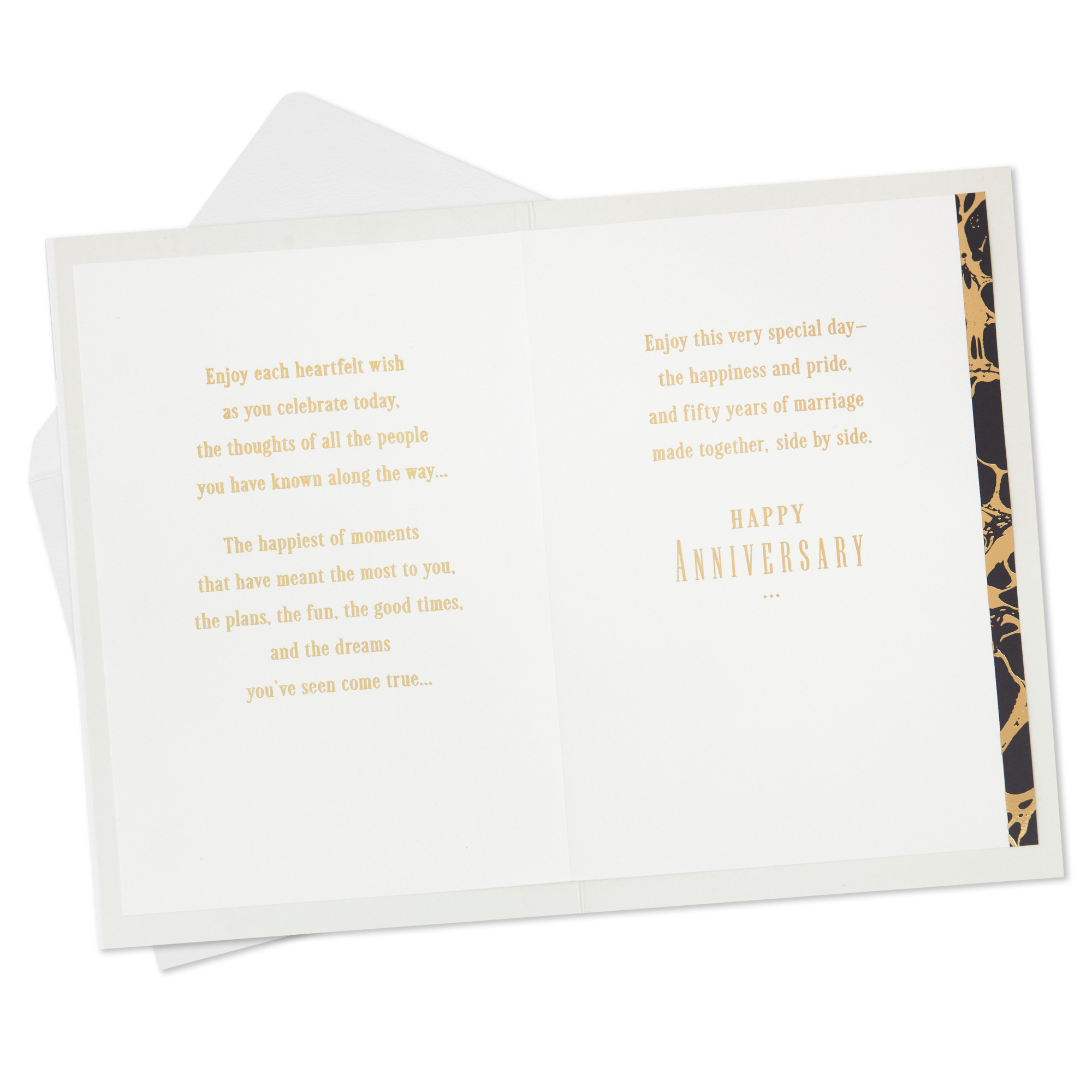 Hallmark 50th Anniversary Card (Happiness and Pride, Side by Side)