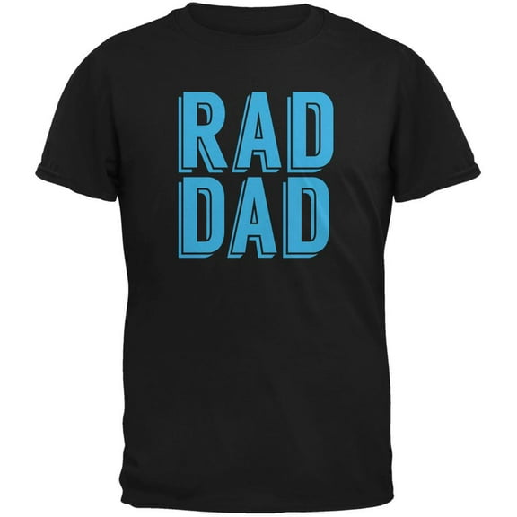 Fathers Day - Rad Dad Black Adult T-Shirt - 2X-Large