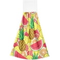 thumbnail image 2 of GZHJMY Tropical Fruit Hanging Kitchen Towels Set of 2 Summer Pineapple Soft Dish Cloth Tie Towel Washable Hand Towel for Bathroom Tabletop, 2 of 7